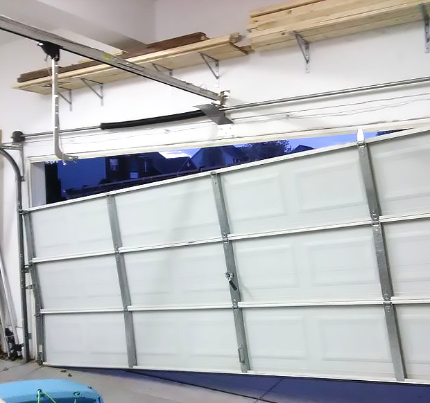 stuck garage door